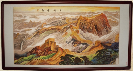 遇见非遗|掐丝珐琅彩岩画：长城雄姿